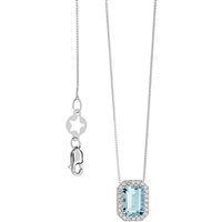 Collana Comete Donna Prestige in Oro bianco Acquamarina 0.9 Ct GLQ287 - GLQ287
